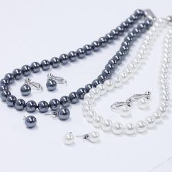 パールネックレス 貝パール 8mm42cm art-set-842